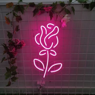 Logo personnalisé Neon Light Wedding Sign Pink Rose Drop Shipping Business Board Publicité