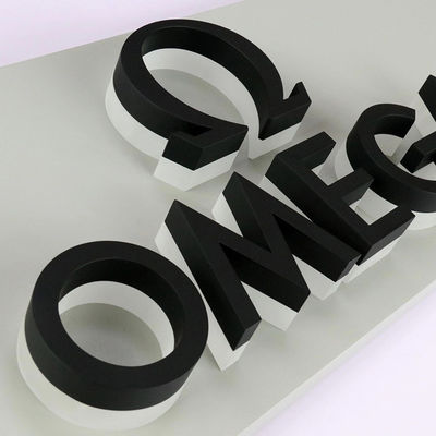 Montage murale Signe rétroéclairé en métal pour une lampe à lettres LED 3D personnalisée en aluminium