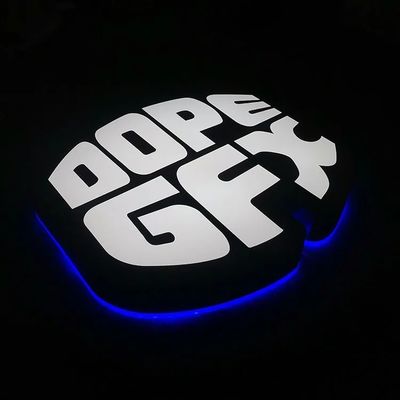 50000 heures de travail Toute la vie Attirant l'œil 3D LED résine acrylique Café Boutique panneau