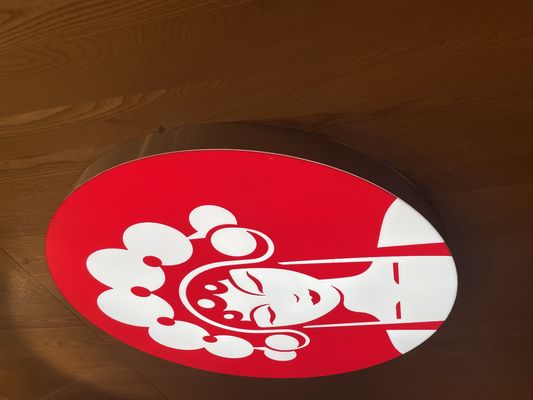 Boîte lumineuse LED à couleur personnalisée montée sur le mur en aluminium à cadre mince pour la vente dans les magasins de chaîne