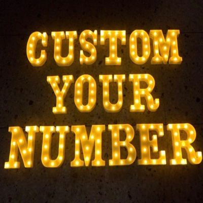 Hôtels Décoration de magasins Lumières Petites lettres de marquage à LED avec 12V Voltage d'entrée Marquage Sign