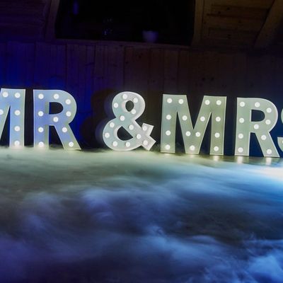 28 C Signe de marquise lumineuse personnalisée LED Table marquise Lettres de mariage Numéros d'amour ampoule