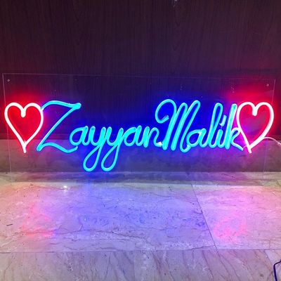 50000 heures de durée de vie Signal néon LED acrylique personnalisé pour la décoration du salon avec 2-