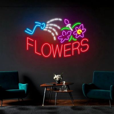 Lumière à néon suspendue à la paroi, à l'usb/batterie, cadeau d'anniversaire, peinture murale à néon