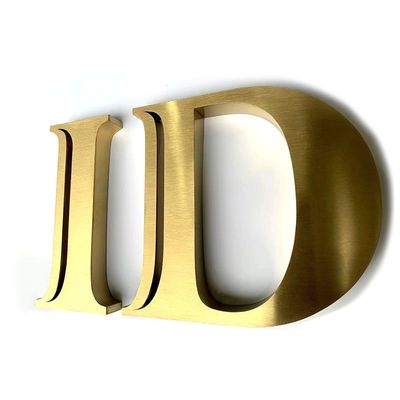 Logo en lettres métalliques avec revêtement anti-rouille Publicité de couleur personnalisée 30 C Design