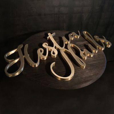 Logo des lettres métalliques anti-rouille avec 50000 heures de durée de vie et conception de couleurs personnalisées