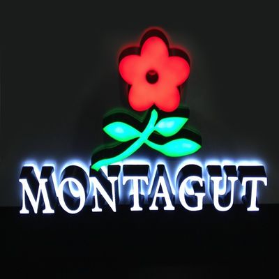 Panneau lumineux 3D personnalisé en plein air avec lettres acryliques éclairées et art LED à 25C