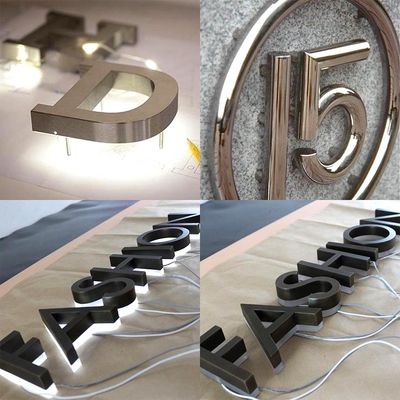 Publicité Lettre rétroéclairée personnalisée PC Lettres acryliques 3D LED Panneau lumineux pour mur de bureau