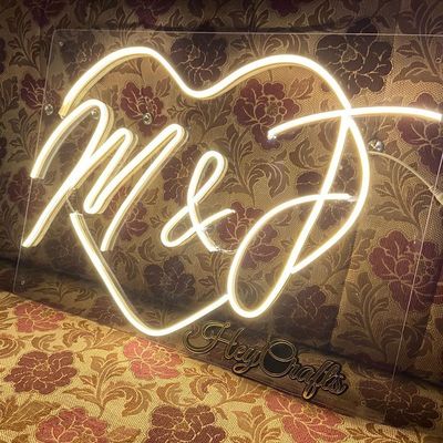 Lumière LED personnalisée Flex Signal au néon pour fête Jaune doré Taille personnalisée