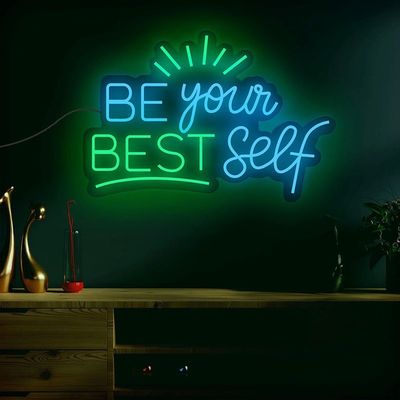 Lumière LED personnalisée Flex Signal au néon pour fête Jaune doré Taille personnalisée