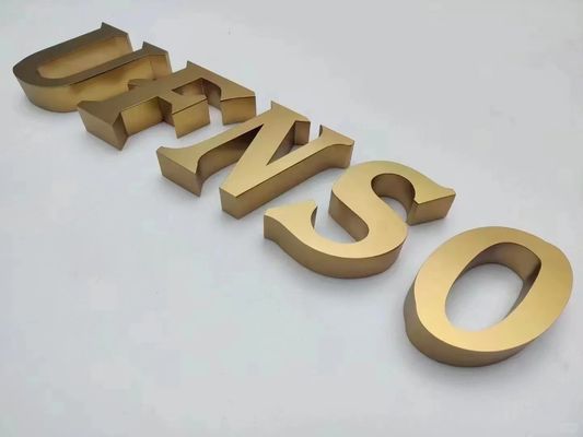 Publicité en or 3D LED Signes électroniques pour le logo de la boutique