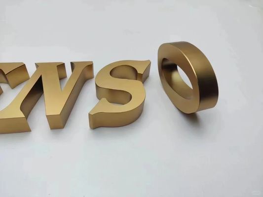 Publicité en or 3D LED Signes électroniques pour le logo de la boutique