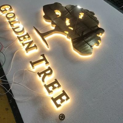 28C Lettre de l'alphabet en acier inoxydable Affichage extérieur Led Light Metal Custom Logo 3D