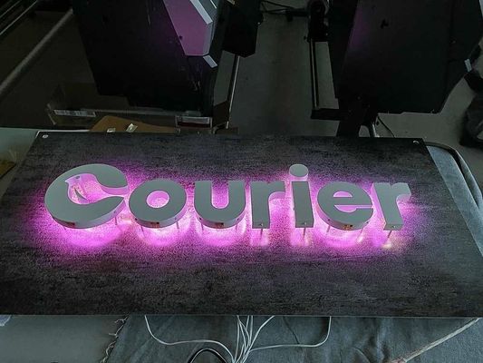 28C Lettre de l'alphabet en acier inoxydable Affichage extérieur Led Light Metal Custom Logo 3D