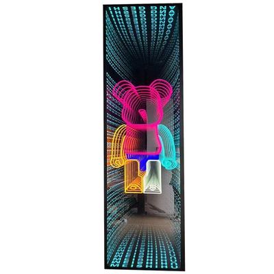 Verre trempé miroir 3D acrylique effet d'infini miroir 3D LED avec tension d'entrée 12V