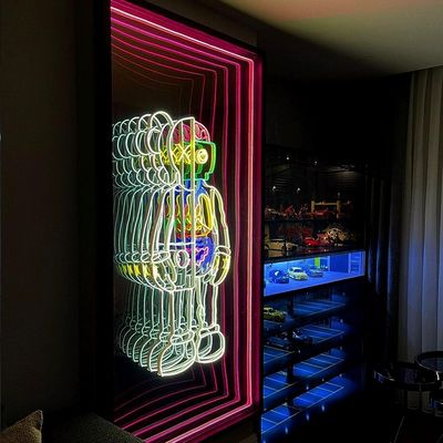 Verre trempé miroir 3D acrylique effet d'infini miroir 3D LED avec tension d'entrée 12V