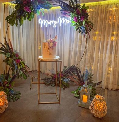 Marquee extérieure éclairée lettres néon signe pour la décoration de mariage sur mesure Vous voulez m'épouser