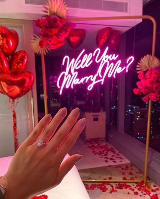 Marquee extérieure éclairée lettres néon signe pour la décoration de mariage sur mesure Vous voulez m'épouser