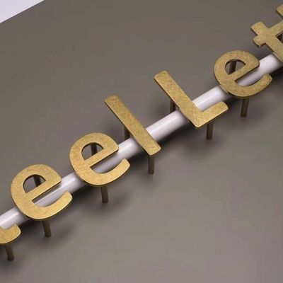 Signes LED en acier inoxydable pour la publicité de bureau