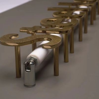 Signes LED en acier inoxydable pour la publicité de bureau