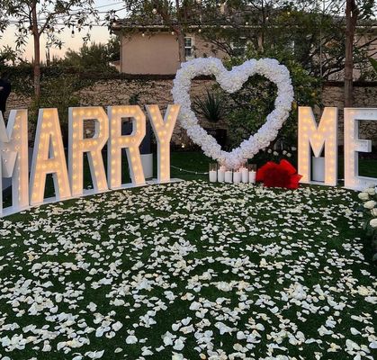 5000 heures de travail toute une vie Marquise allume des lettres Tu veux m'épouser Signe néon Signe de mariage