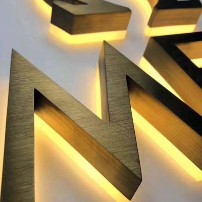 Les lettres de neige 3D Titanium Or Signe pour les affaires Lettres Metalicas Écoles Publicité