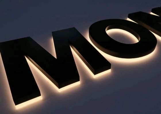 Lettres rétroéclairées de taille personnalisée pour le bureau Panneau mural LED Logo Panneau d'entreprise intérieur