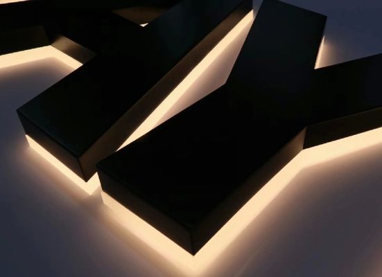Lettres rétroéclairées de taille personnalisée pour le bureau Panneau mural LED Logo Panneau d'entreprise intérieur