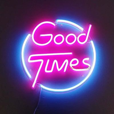 Commercial Plaque d'affichage Neon Light Logo personnalisé Sign Good Times Drop Shipping Mariage