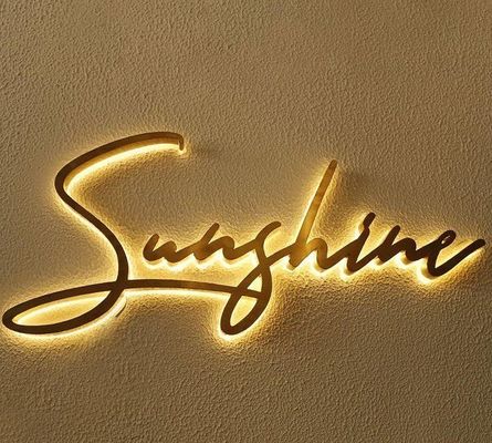 Logo des lettres murales de bureau en LED 3D pour la signalisation publicitaire commerciale métallique personnalisée