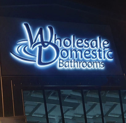 Logo d'entreprise personnalisé en extérieur Publicité En carton acrylique 3D Signage métallique rétroéclairé
