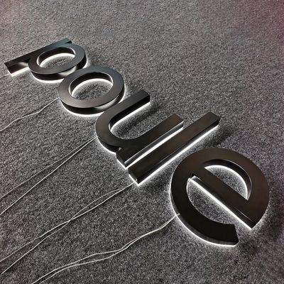 Panneau de signalisation extérieure de neige Panneau 3D en acier inoxydable avec des lettres murales lumineuses LED en métal personnalisées