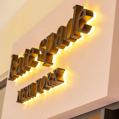 Panneau de signalisation extérieure de neige Panneau 3D en acier inoxydable avec des lettres murales lumineuses LED en métal personnalisées