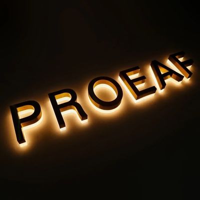 Tableau d'affichage de logo acrylique suspendu au mur extérieur pour entreprises