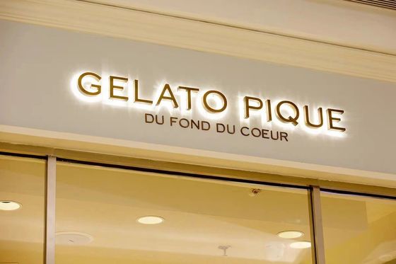 Logo en petites lettres 3D Affichage professionnel en acrylique pour les bureaux et les magasins 12V Voltage d'entrée