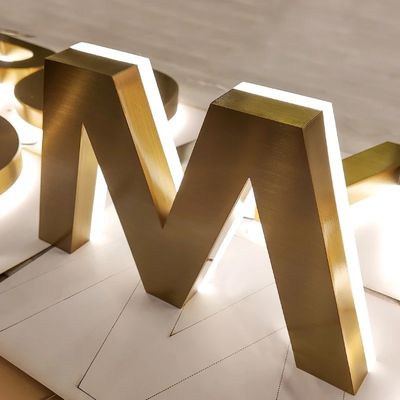 Logo en petites lettres 3D Affichage professionnel en acrylique pour les bureaux et les magasins 12V Voltage d'entrée