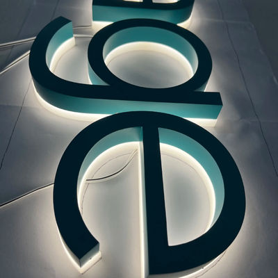 Taille personnalisée Lettres de chaîne en métal LED rétroéclairée