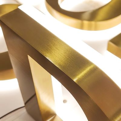 Taille personnalisée Lettres de chaîne en métal LED rétroéclairée