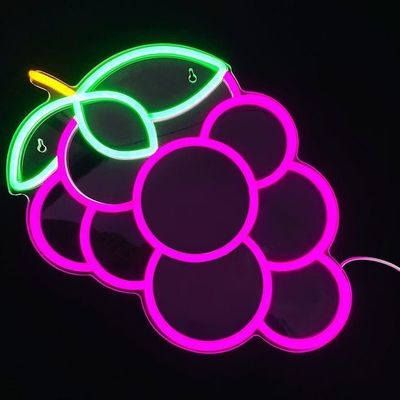 Logo personnalisé Neon Light pour le panneau publicitaire Pourpre Grape Drop Expédition Signe de mariage