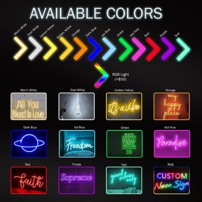Logo personnalisé lumière au néon pour la publicité L'eau-melon violette verte