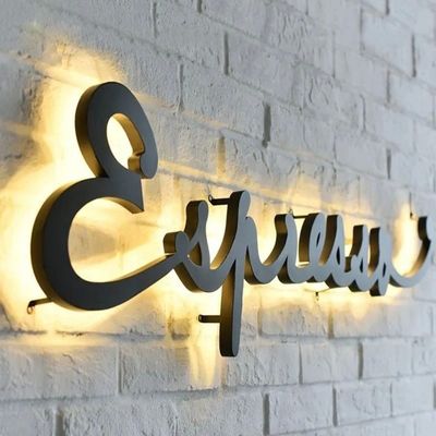 12V LED Strips personnalisé en métal Business Signage publicitaire pour le bureau