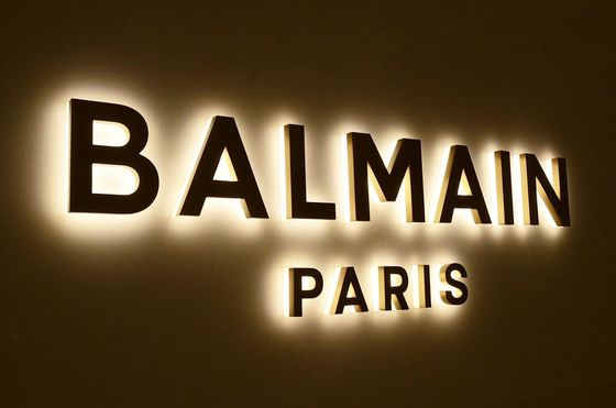 12V LED Strips personnalisé en métal Business Signage publicitaire pour le bureau