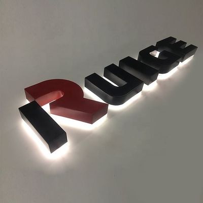 304 acier inoxydable métal 3D maison rétro-éclairée hôtel numéro de porte panneau panneau lumineux