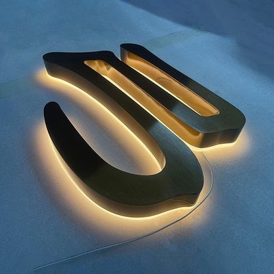 Affichage LED en métal inoxydable pour les restaurants, les bureaux et les commerces extérieurs