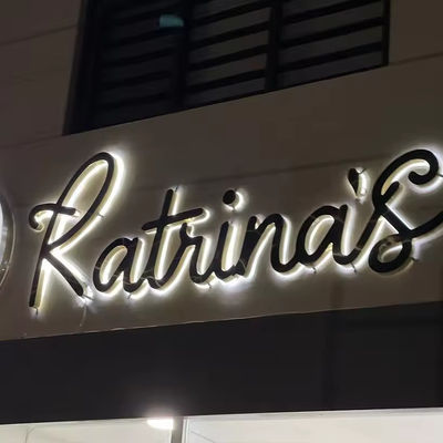Panneaux personnalisés de magasins d'extérieur Panneaux 3D rétroéclairés en aluminium LED acrylique pour le logo de l'entreprise personnalisé
