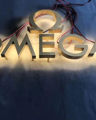 Signe du mur de neige métallique 3D LED en acier inoxydable rétroéclairé lettre pour la signalisation publicitaire