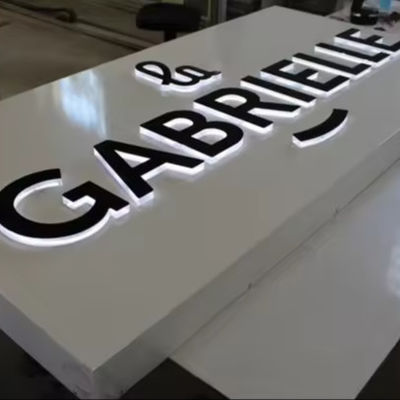 L'acrylique LED rétroéclairé Rishang Light Letter Box Signage pour la promotion intérieure et extérieure