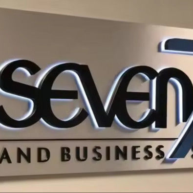 LED personnalisé pour la publicité sur la neige en extérieur Logo rétroéclairé Lettres en acier inoxydable acrylique