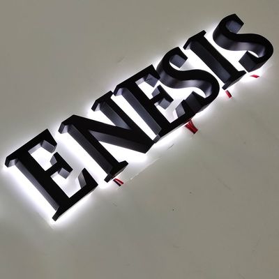 Coupe laser personnalisée 3D Metal Titanium Wall Signes de logo pour une installation murale