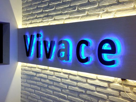 3D personnalisé Seiko rétroéclairé LED mot en acier inoxydable